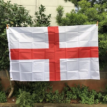 Флаг Z-ONE 3x5 фута, Флаг Англия, 90x150 см, полиестер, окачен знаме Кръста на Свети Георги, Английски национален банер на закрито и открито