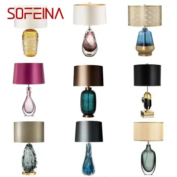 Настолна лампа SOFEINA Nordic Modern Glaze Модерна художествена дневна Спалня Хотел LED Индивидуалност, оригиналност настолна лампа
