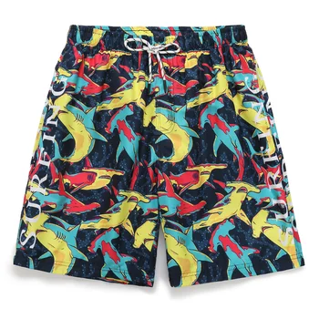 Топене с динозавром, мъжки Летни къси панталони-Бермуди за джогинг, Плажни маркови спортни шорти за къпане
