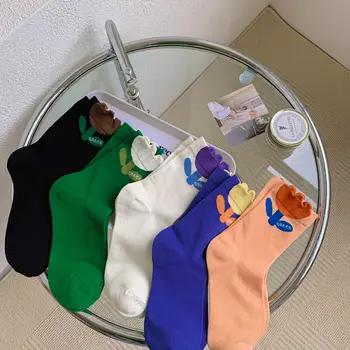 Мек подарък за момиче в стил Харадзюку, Памучен Градинска дрехи, Чорапи в корейски стил, Цветни чорапи, Модни дамски чорапи, чорапи със средна дължина