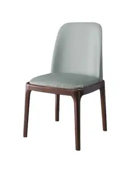 Трапезария стол от масивно дърво, лек луксозна маса за хранене, стол, домашен стол с облегалка, лесен скандинавски чист червен стол за грим, ресторант удобства
