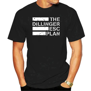 Черна тениска с логото на Dillinger Escape Plan, тениска рок-група, популярна модна тениска със забавна принтом в стила на хеви-метъл