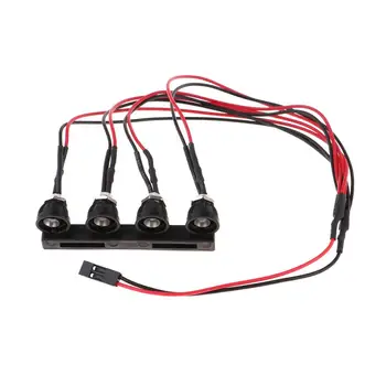 Червени светлини 4 led фенер с основание за модели на WPL C14 C24 RC резервни Части и играчки 
