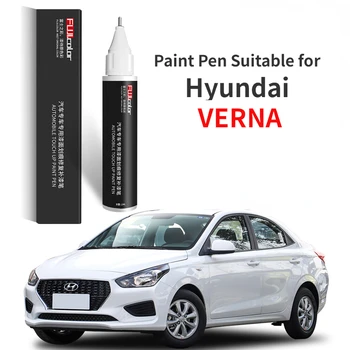 Дръжка за нанасяне на боя е Подходяща за фиксатор боя Hyundai VERNA Елегантна бяла хетчбек VERNA, Оригиналната автомобилната боя, драскотини, страхотна ремонт VERNA