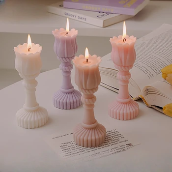 Тюльпанный Свещник Ароматерапевтическая Свещ с аромат бижута 