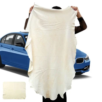 Впитывающее кърпа за сушене, Замшевое кърпа за почистване на автомобили, натурални кърпички за миене на автомобили, разтеглив, за да се грижи за автомойкой