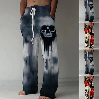 Улични Панталони с модерни елементи в стил хип-хоп, разтеглив Свободни мъжки панталони XS-8XL
