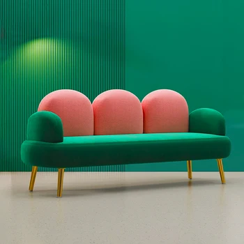 Диван татами за хол от дизайнерската тъкан директно зелен цвят, ультралегкий диван за банкет в европейски стил, декорация на дома, El Hogar