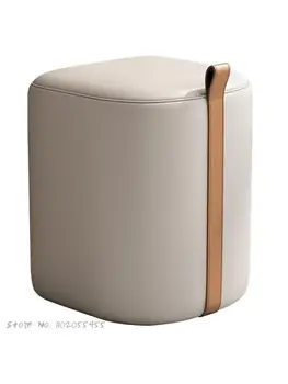 Лесен луксозен тоалетка прост столче за грим спалня проста всекидневна скандинавски кожен стол за почивка в общежитието за момичета