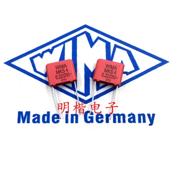 Безплатна Доставка 10шт/30шт WIMA Германия кондензатор MKS4 250V 0,22 icf 250V 224 220nf P = 10 mm